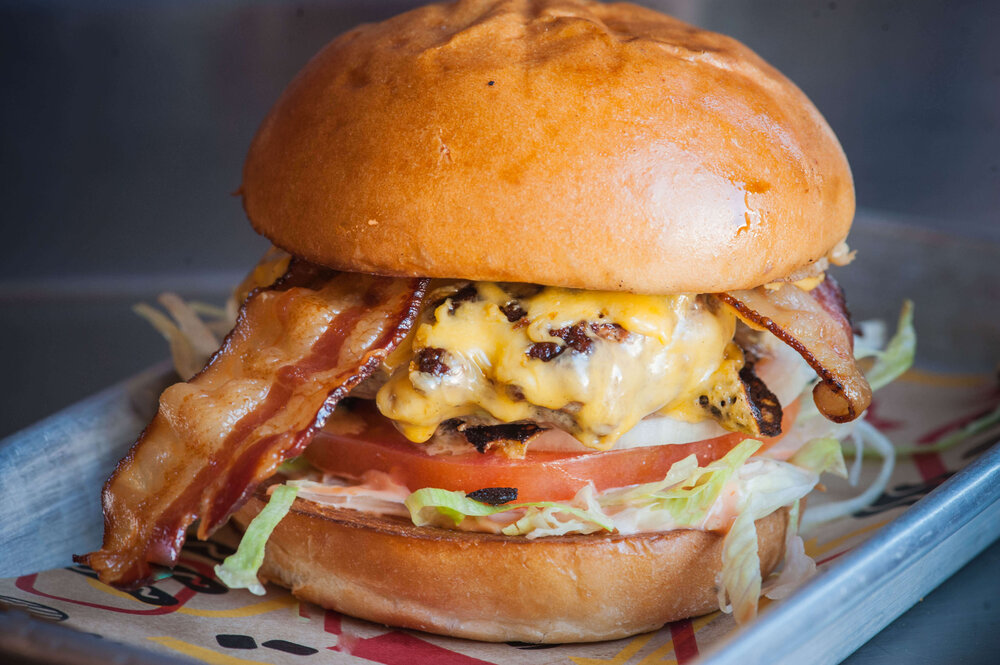 All American Cheese Burger. Photo credit: Wes Rowe